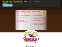 Tablet Screenshot of buddyboyprovisions.com